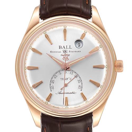 Photo of Ball Trainmaster Kelvin 18K Rose Gold Limited Edition Mens Watch NT3888P