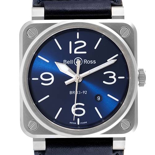 Photo of Bell & Ross Aviation Blue Dial Automatic Steel Mens Watch BR0392 Unworn