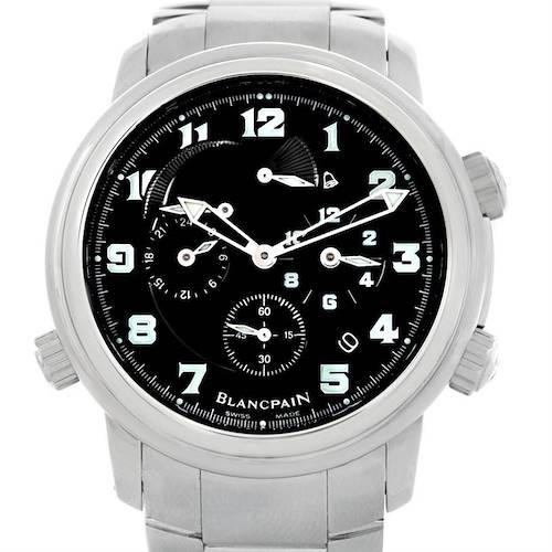 Photo of Blancpain Leman GMT Alarm Mens Stainless Steel Watch 2041-1130M-71