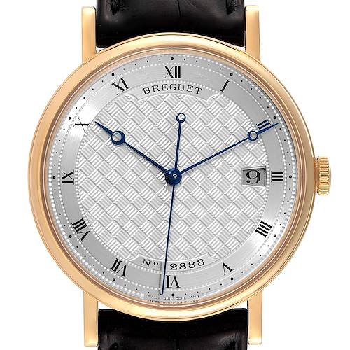 Photo of Breguet Classique 18K Yellow Gold Silver Dial Mens Watch 5177 Box Papers