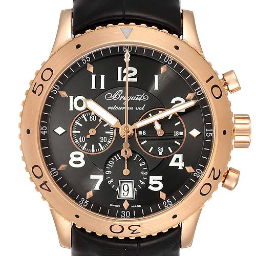 Photo of Breguet Type XXI Flyback 18K Rose Gold Chronograph Mens Watch 3810BR