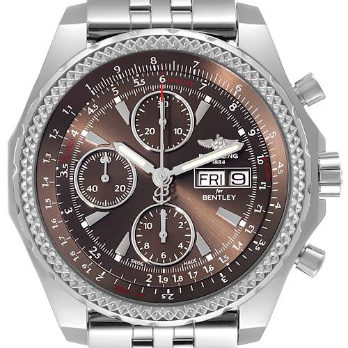 Photo of Breitling Bentley Special Edition Bronze Dial Steel Mens Watch A13363 Box Card