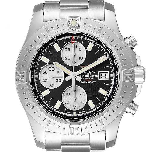 Photo of Breitling Colt Black Dial Stainless Steel Mens Watch A13388 Box