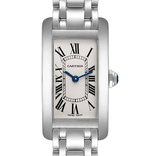 Photo of Cartier Tank Americaine Silver Dial White Gold Ladies Watch W008067