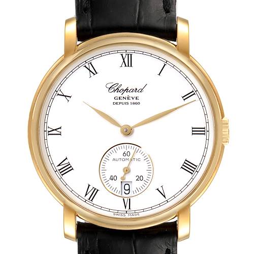 Photo of Chopard Classique Yellow Gold White Dial Mens Watch 1223 Box Papers