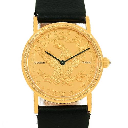 Photo of Corum 18K Yellow Gold 10 Dollars Coin  Ladies Watch Box Papers