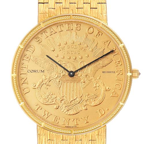 Photo of Corum 20 Dollars Double Eagle Yellow Gold Coin Mens Watch 1875