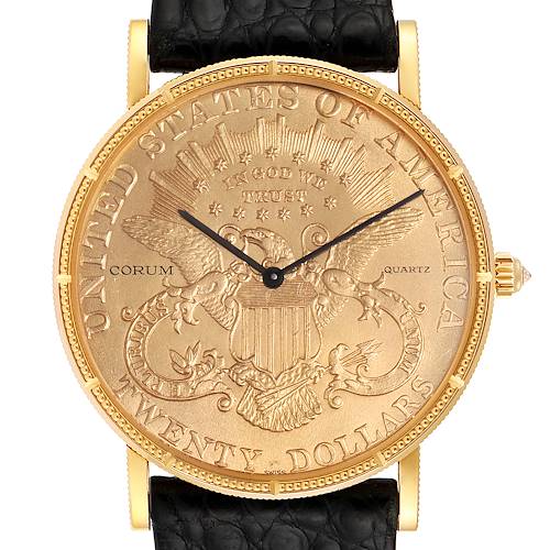 Photo of Corum 20 Dollars Double Eagle Yellow Gold Coin Year 1896 Mens Watch