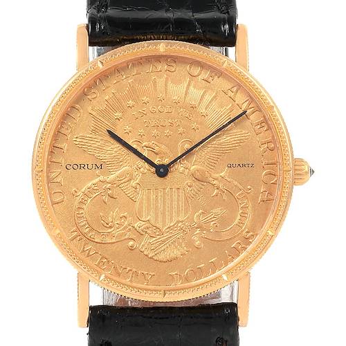 Photo of Corum 20 Dollars Double Eagle Yellow Gold Coin Year 1897 Mens Watch