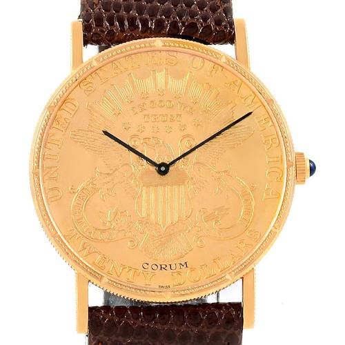 Photo of Corum 20 Dollars Double Eagle Yellow Gold Coin Year 1900 Mechanical Watch