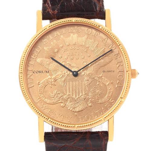 Photo of Corum 20 Dollars Double Eagle Yellow Gold Coin Year 1905 Mens Watch