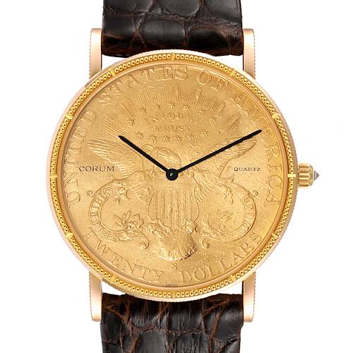 Photo of Corum 20 Dollars Double Eagle Yellow Gold Coin Year 1907 Mens Watch