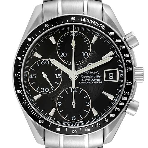 Photo of Omega Speedmaster Date Chronograph Black Dial Mens Watch 3210.50.00 Card