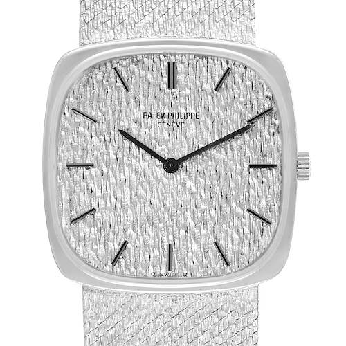 Photo of Patek Philippe 18k White Gold Silver Dial Vintage Mens Watch 3666