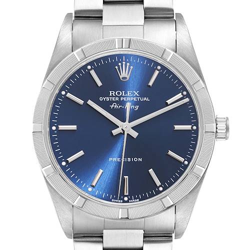 Photo of Rolex Air King Blue Dial 34mm Oyster Bracelet Steel Mens Watch 14010