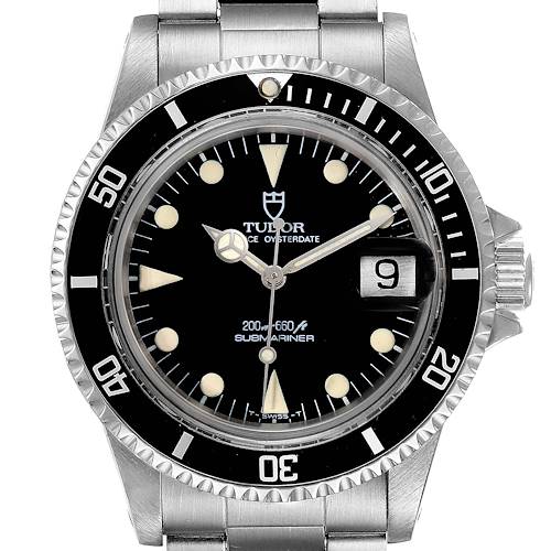 Photo of Tudor Submariner Prince Oysterdate Black Dial Steel Mens Watch 76100