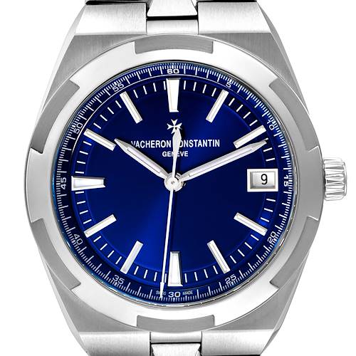 Photo of Vacheron Constantin Overseas Blue Dial Steel Mens Watch 4500V Box Papers